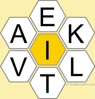Spelling Bee "Hive" Board for June 13, 2026 Spelling Bee "Hive" Board for June 13, 2026