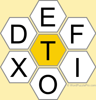 Spelling Bee "Hive" Board for June 18, 2026 Spelling Bee "Hive" Board for June 18, 2026