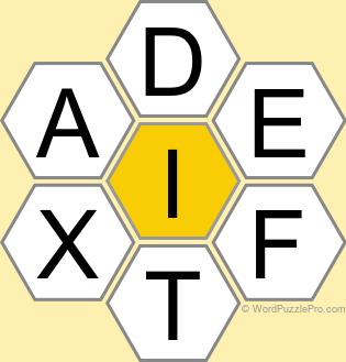Spelling Bee "Hive" Board for June 25, 2026