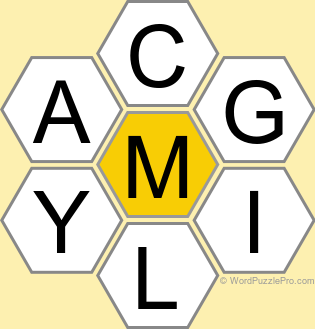 Spelling Bee "Hive" Board for June 26, 2026