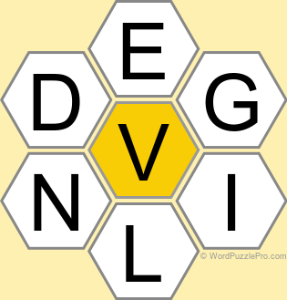 Spelling Bee "Hive" Board for June 28, 2026