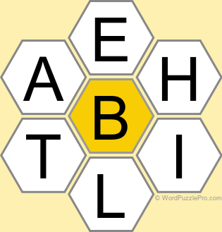 Spelling Bee "Hive" Board for July 4, 2026 Spelling Bee "Hive" Board for July 4, 2026