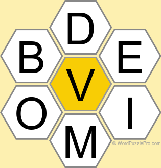 Spelling Bee "Hive" Board for July 9, 2026 Spelling Bee "Hive" Board for July 9, 2026