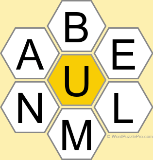 Spelling Bee "Hive" Board for July 17, 2026 Spelling Bee "Hive" Board for July 17, 2026