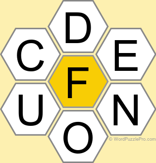 Spelling Bee "Hive" Board for July 23, 2026 Spelling Bee "Hive" Board for July 23, 2026