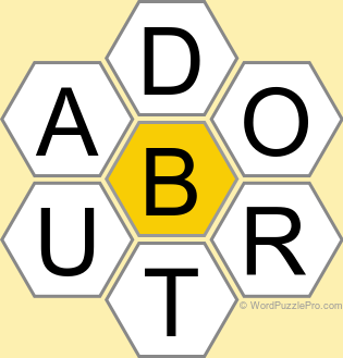Spelling Bee "Hive" Board for July 29, 2026