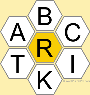 Spelling Bee "Hive" Board for August 1, 2026
