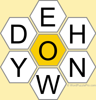 Spelling Bee "Hive" Board for August 4, 2026 Spelling Bee "Hive" Board for August 4, 2026