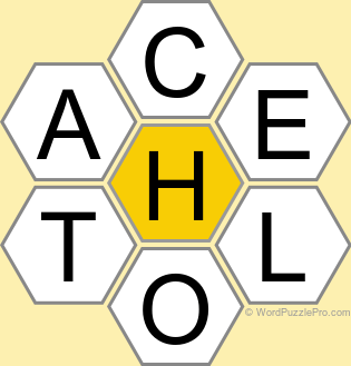 Spelling Bee "Hive" Board for August 9, 2026 Spelling Bee "Hive" Board for August 9, 2026
