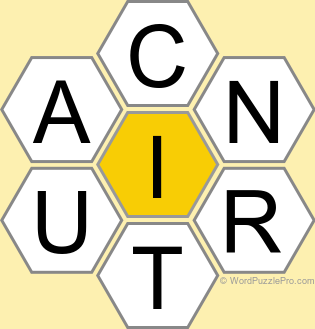 Spelling Bee "Hive" Board for August 22, 2026 Spelling Bee "Hive" Board for August 22, 2026
