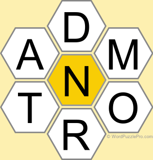Spelling Bee "Hive" Board for August 24, 2026