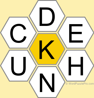 Spelling Bee "Hive" Board for August 26, 2026 Spelling Bee "Hive" Board for August 26, 2026
