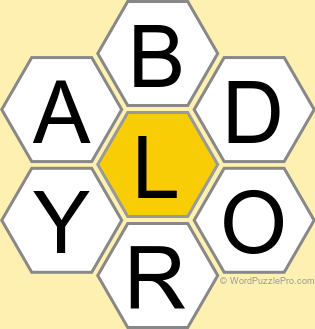 Spelling Bee "Hive" Board for August 31, 2026