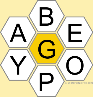 Spelling Bee "Hive" Board for September 14, 2026 Spelling Bee "Hive" Board for September 14, 2026