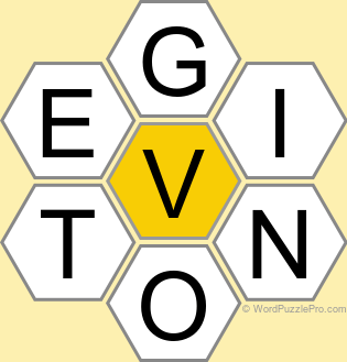 Spelling Bee "Hive" Board for September 29, 2026 Spelling Bee "Hive" Board for September 29, 2026
