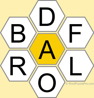 Spelling Bee "Hive" Board for October 7, 2026