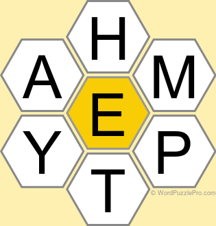 Spelling Bee "Hive" Board for October 12, 2026