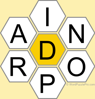 Spelling Bee "Hive" Board for October 13, 2026 Spelling Bee "Hive" Board for October 13, 2026