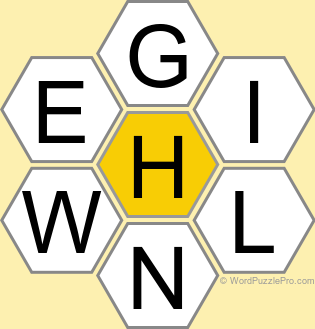 Spelling Bee "Hive" Board for October 19, 2026 Spelling Bee "Hive" Board for October 19, 2026