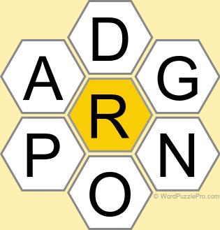 Spelling Bee "Hive" Board for October 29, 2026
